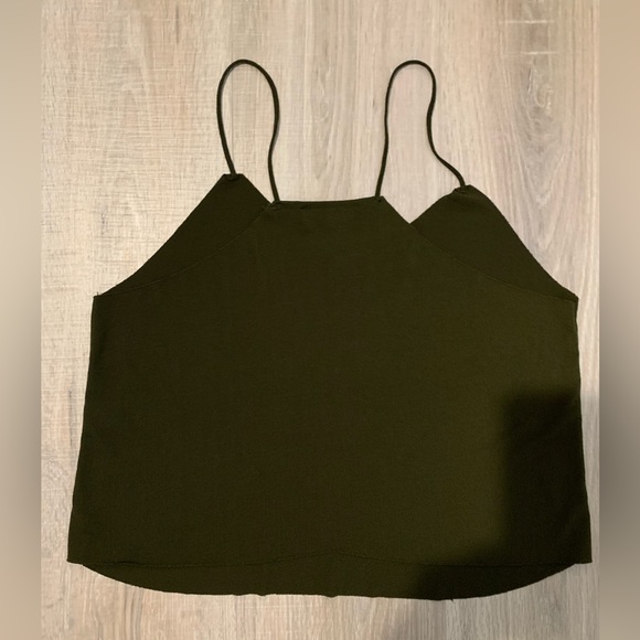 Brandy Melville Dark Green Dressy Cami Swing Top - Picture 8 of 13